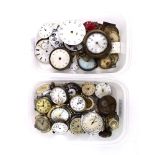 A mixed group of wrist and pocket watch movements and parts (qty) (af) CONDITION REPORT:
