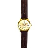 A gentleman's gold plated Master Mariner automatic wristwatch by Jaeger Le Coultre,