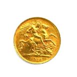 A half sovereign dated 1912