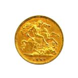 A Victorian half sovereign dated 1897