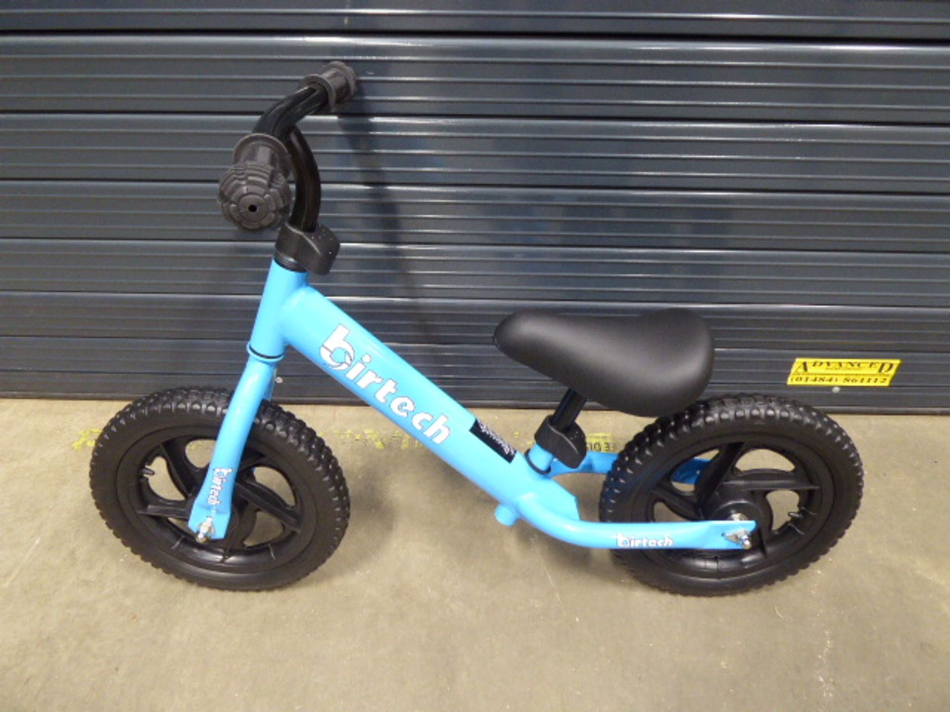 Blue balance bike