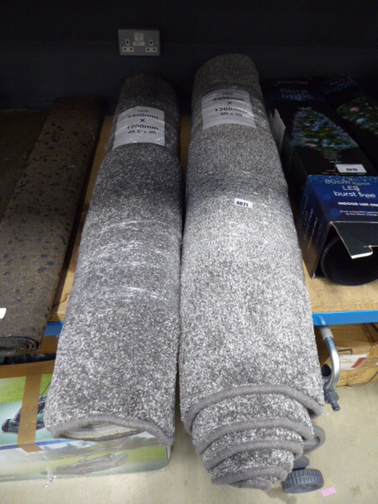 8ft x 4ft grey mat and a 4ft x 4ft grey mat