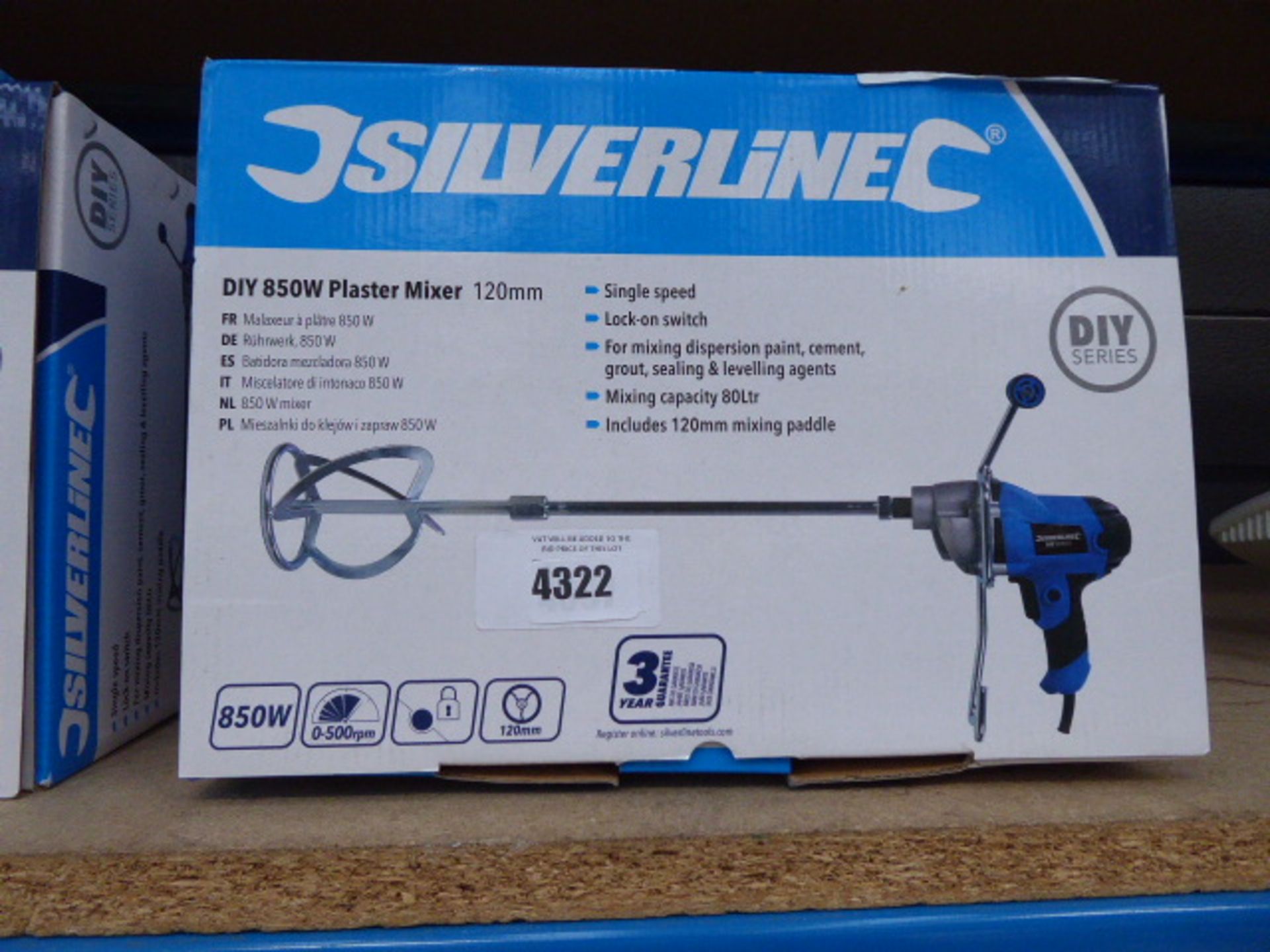 4397 Silverline 850w plaster mixer