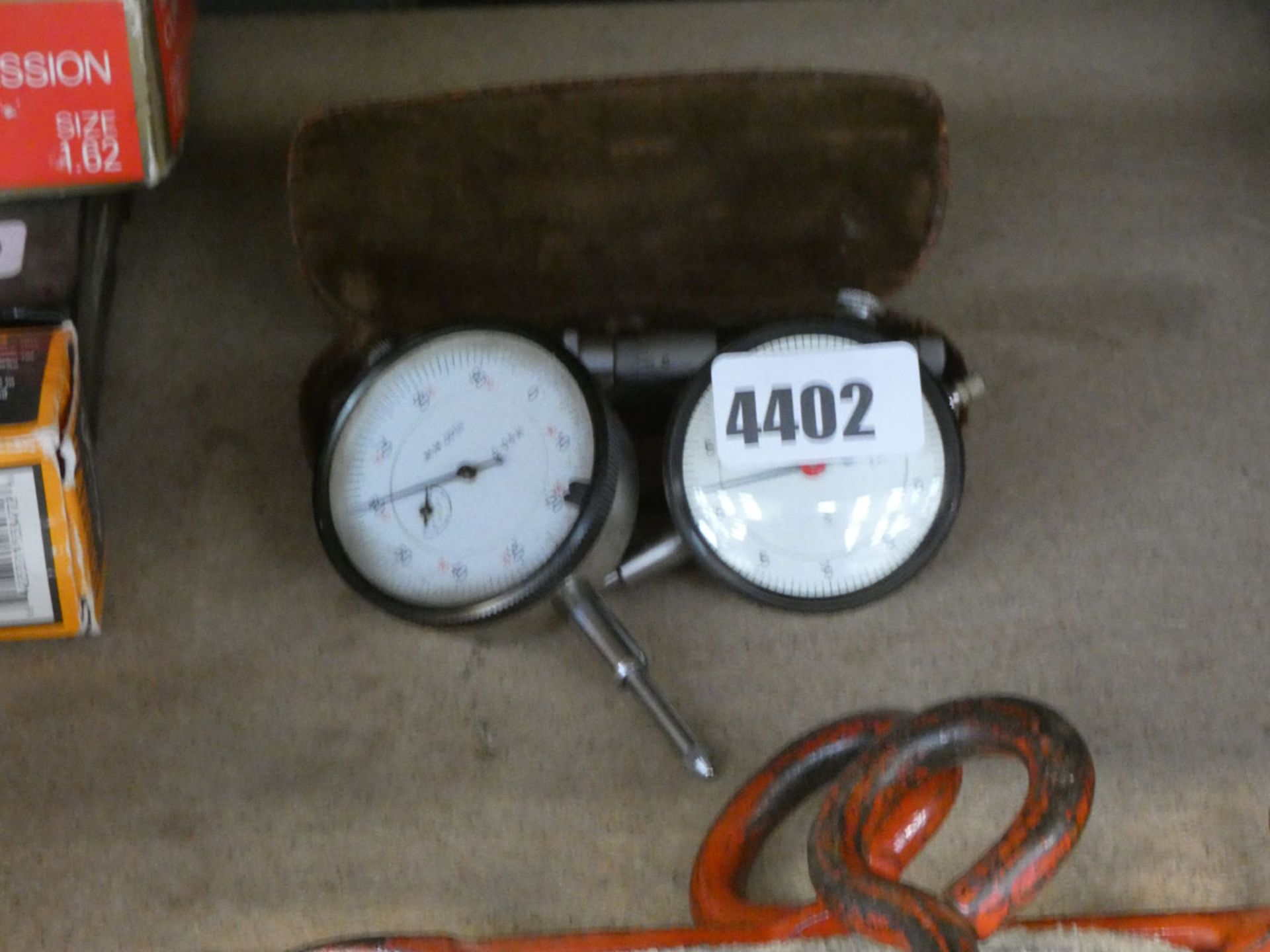 2 spring gauges and a micrometer