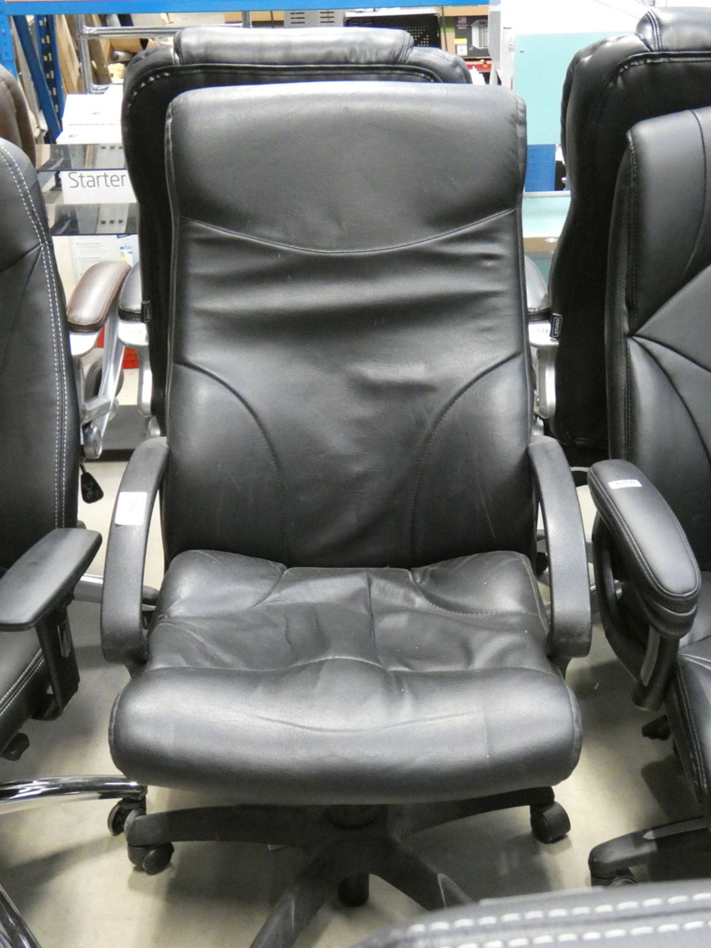4185 - 4181 Black high backed executive style swivel armchair