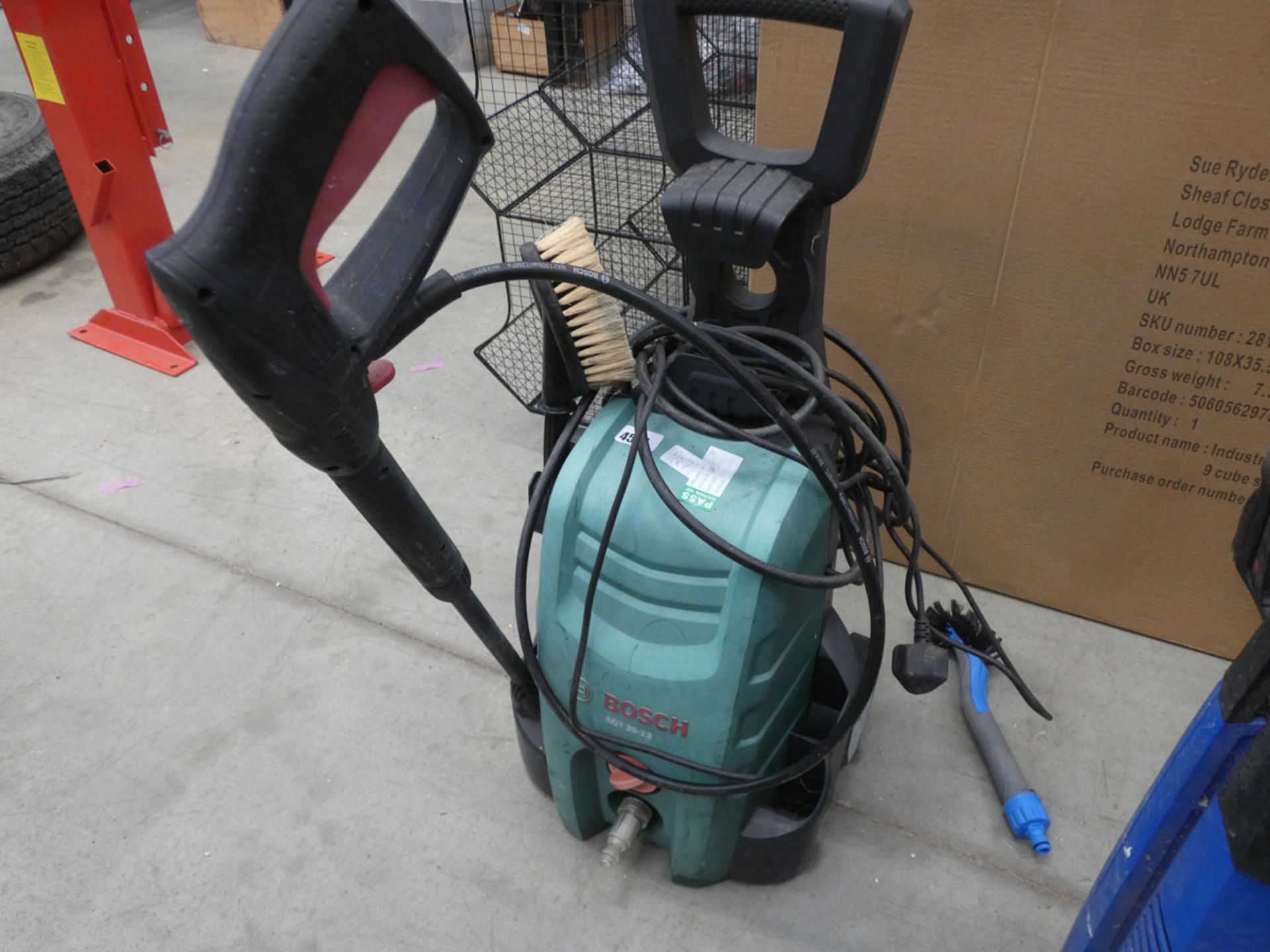 Small Bosch green electric pressure washer