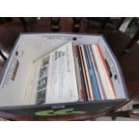 Box of vinyl records