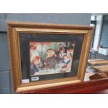 (16) A Renoir print of The Boating Party