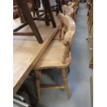 Five pine kitchen counter chairs