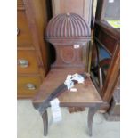 WITHDRAWN 5432 - A Victorian mahogany hall chair
