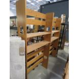 Pair of pine book racks