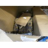 A box containing a quantity of fabric