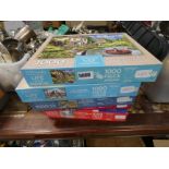 6 boxes of jigsaw puzzles