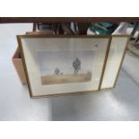 5449 Two framed and glazed hunting prints