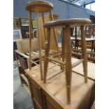 Two beech stools