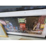 Framed and glazed print, New York cityscape