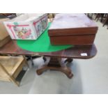 Regency rosewood fold over card table