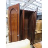 Victorian mahogany double wardrobe, as found