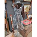 A wire mannequin