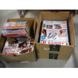 2 boxes containing collectors magazines and MAC annuals