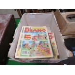 Box of Beano magazines