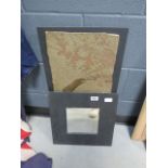 Mirror in slate frame plus a panel with a toucan