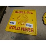 A reproduction Shell Oil sign