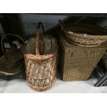 qty of wicker baskets