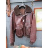A leather and sheepskin jacket