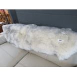 A sheepskin mat