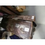 A vintage leather suitcase