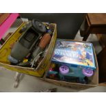 2 boxes containing children's toys