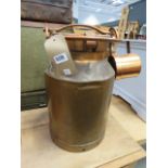 (8) Copper finished milk urn