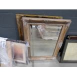 Two rectangular mirrors in gilt frames