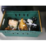 A box containing a quantity of egg baskets, novelty biscuit barrel and ornamental figures