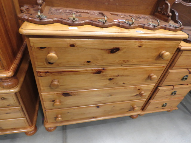 Pine chest of four drawers