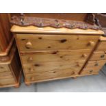 Pine chest of four drawers