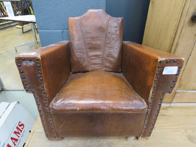 A child's rexine armchair