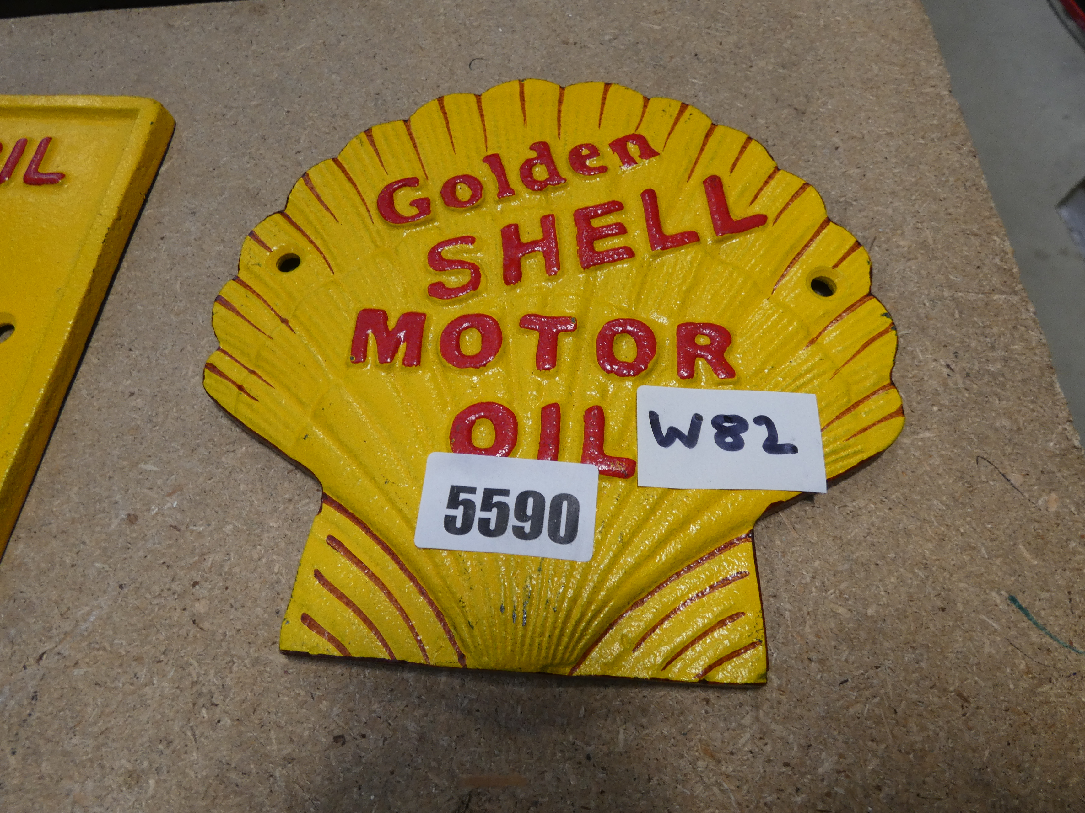 A reproduction Shell Oil sign