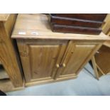 Pine double door cupboard