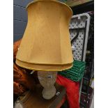 Chinese inspired pottery table lamp