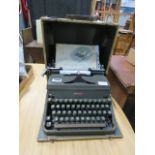 A Hermes 2000 boxed typewriter