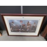 Print of Muhammad Ali in the ring