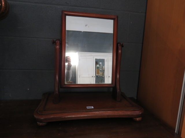 A Victorian mahogany toilet mirror