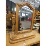 Pine dressing table mirror