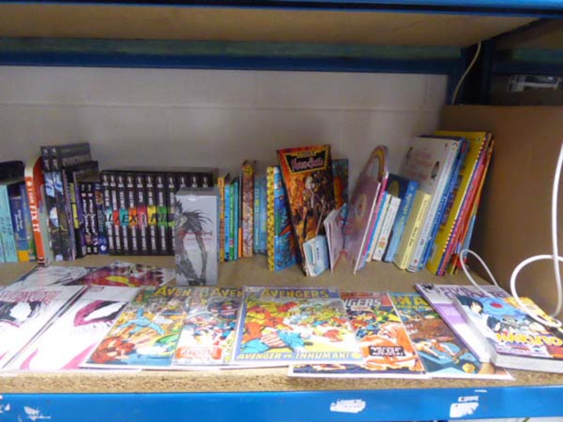 Shelf comprising of selection of children's books, puzzle books, graphic novels, comic books etc - Image 2 of 2