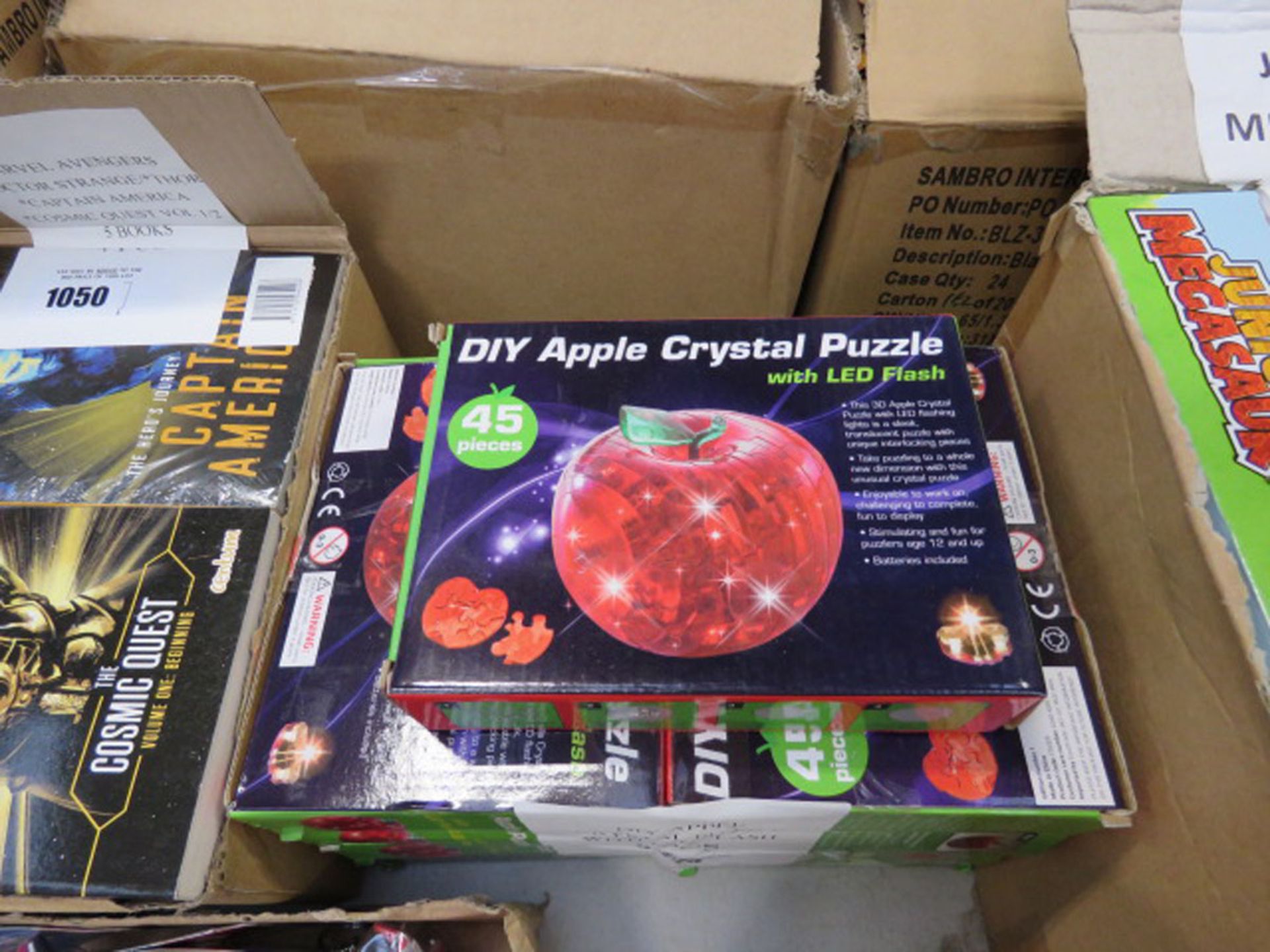 9 DIY apple crystal puzzles with LED flashes