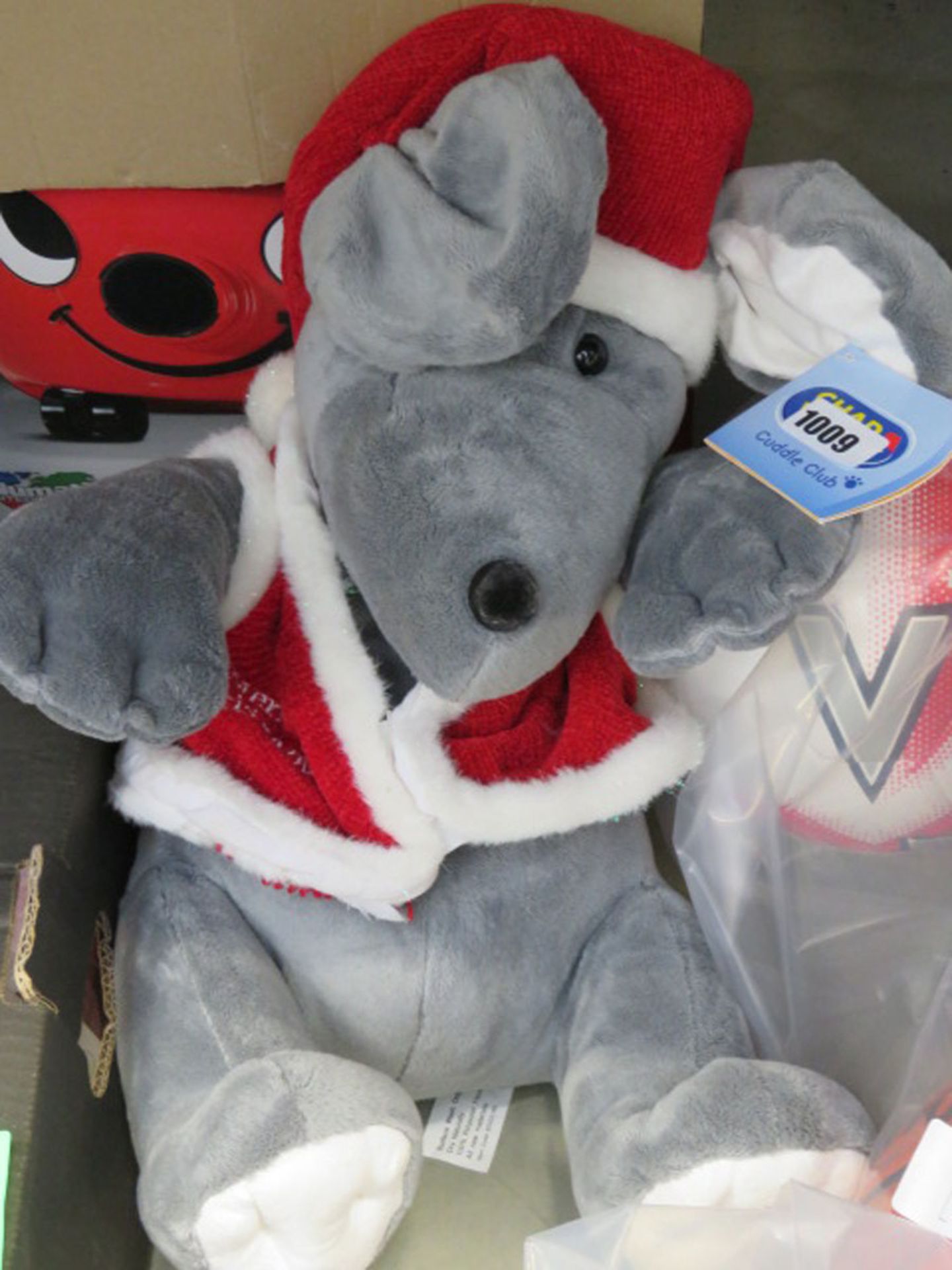 Grey cuddly toy