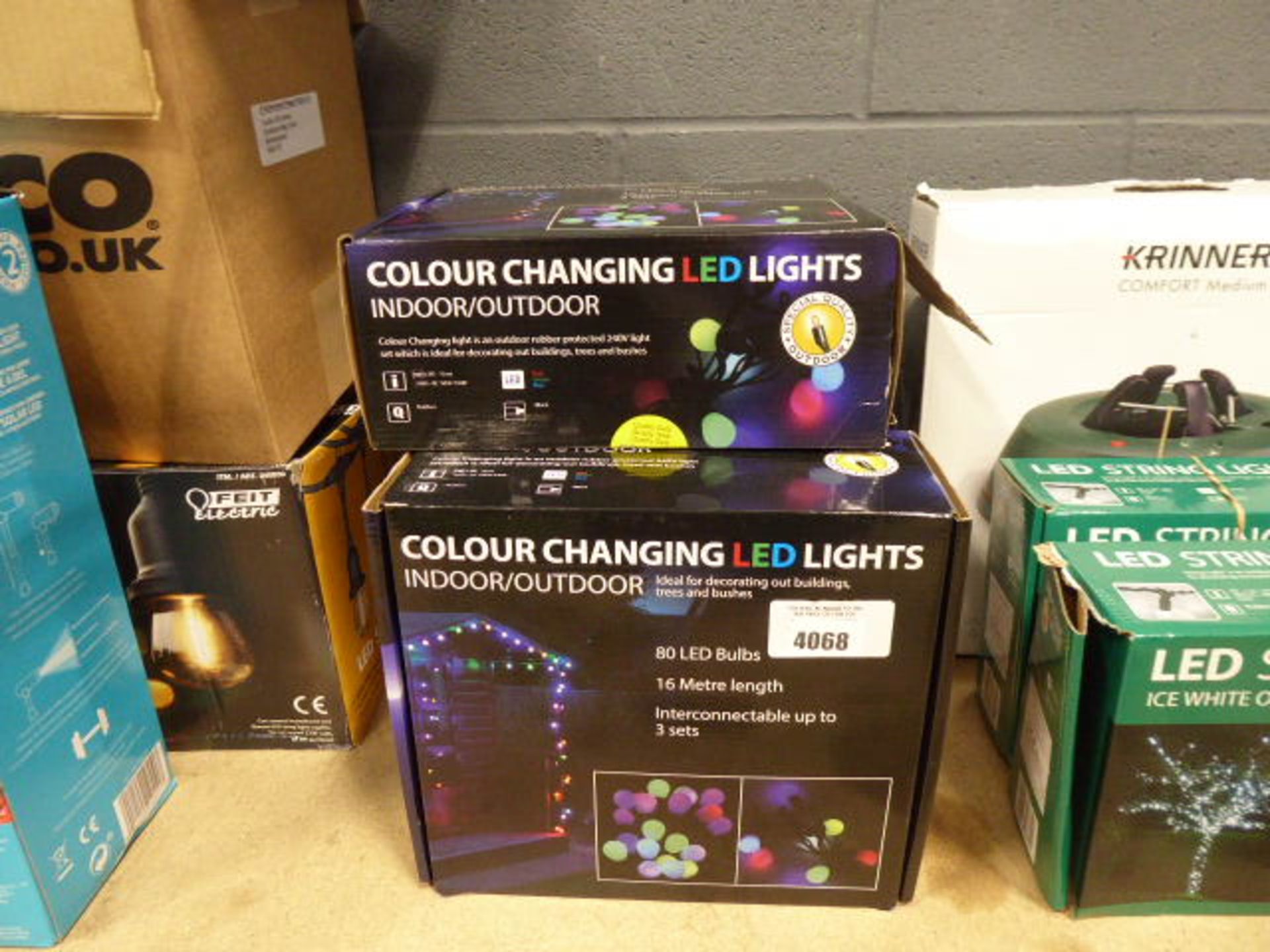 4 boxes of colour changing LED indoor/outdoor lights