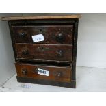 Miniature chest of drawers